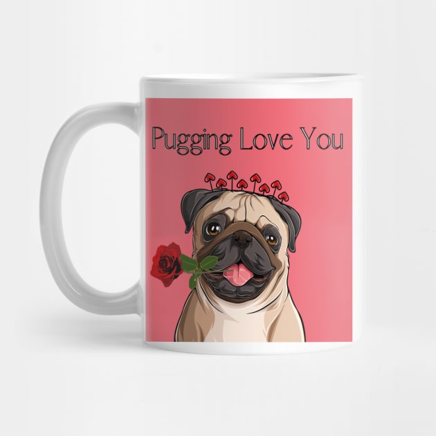 I pugging love you - Pug Valentine's by ArtShotss